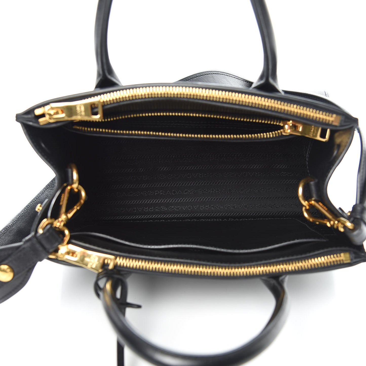 Saffiano City Calfskin Small Esplanade Tote Black