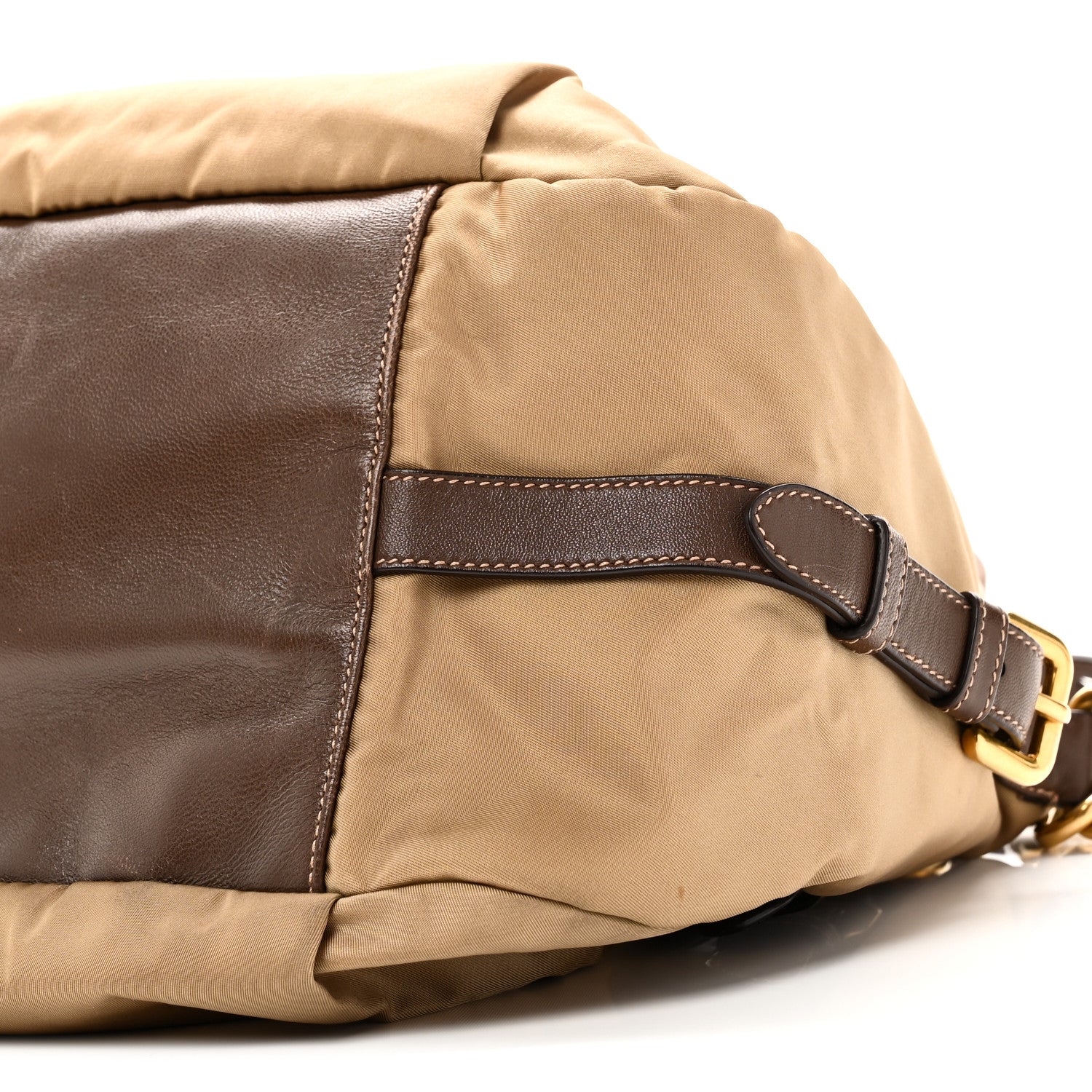 Prada Tessuto Nylon Vitello Daino Satchel Tabacco 9 of 9