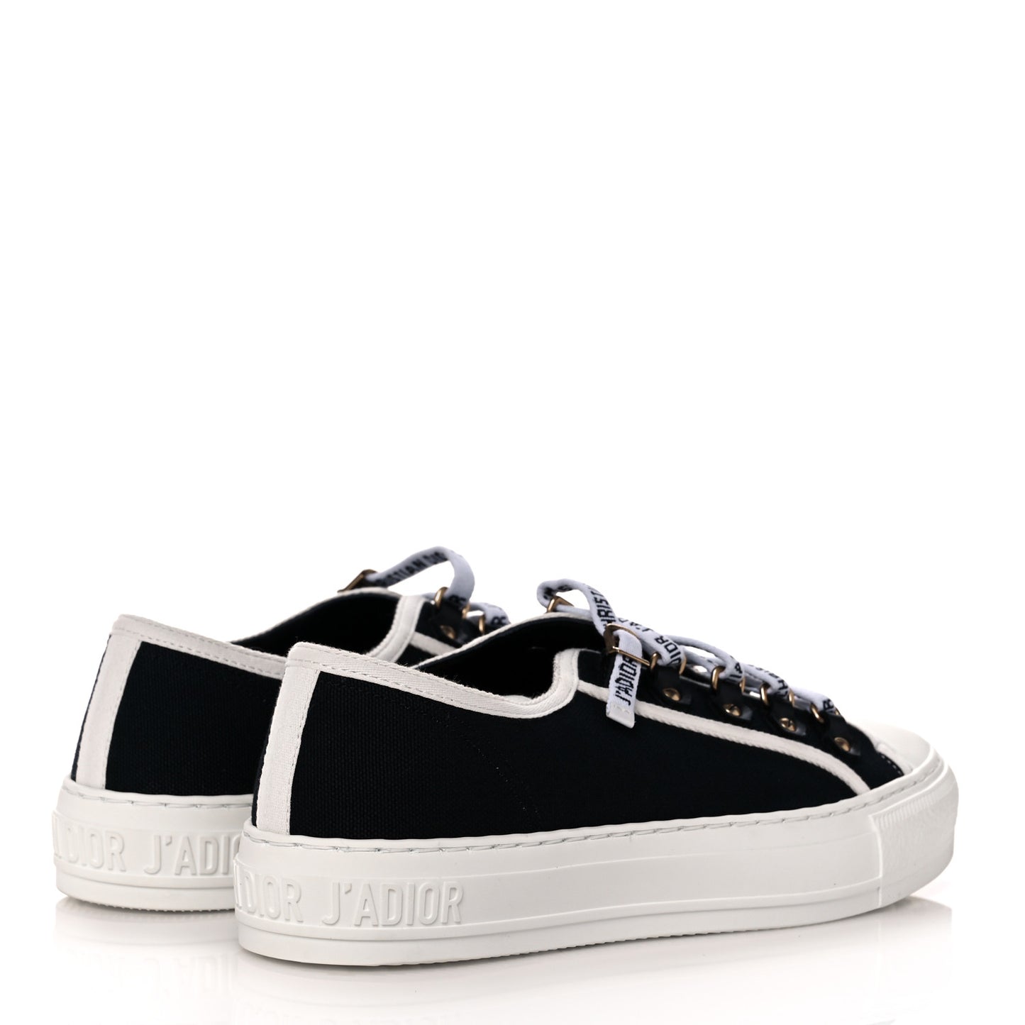 Canvas Walk'N'Dior Low Top Sneakers 38 Black