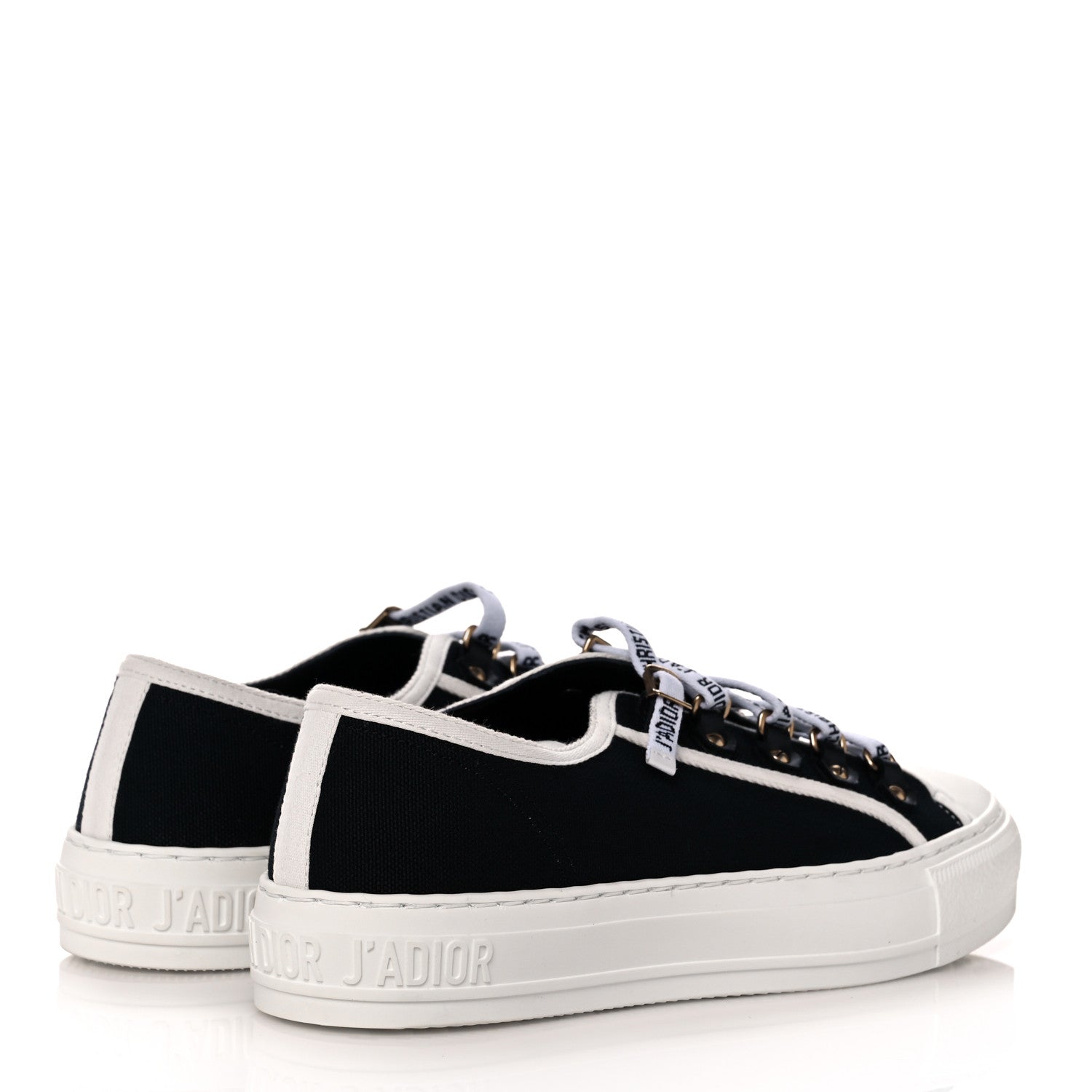 Christian Dior Canvas Walk'N'Dior Low Top Sneakers 38 Black 4 of 9