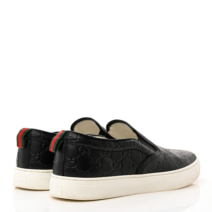 Gucci Guccissima Mens Dublin Slip On Sneakers 7.5 Black 4 of 11