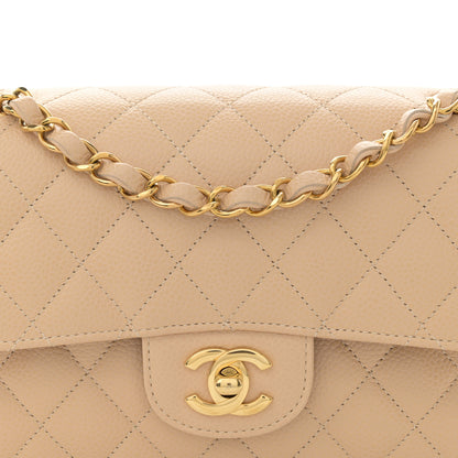 Chanel Caviar Quilted Small Double Flap Beige 8 of 11