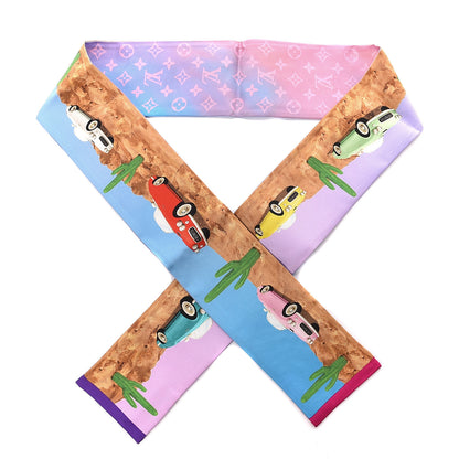 Louis Vuitton Silk Monogram Desperado Bandeau Blue 1 of 4