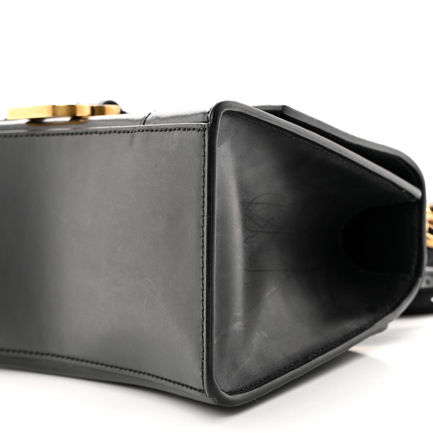 Balenciaga Shiny Box Calfskin Small Hourglass Top Handle Bag Black 10 of 12
