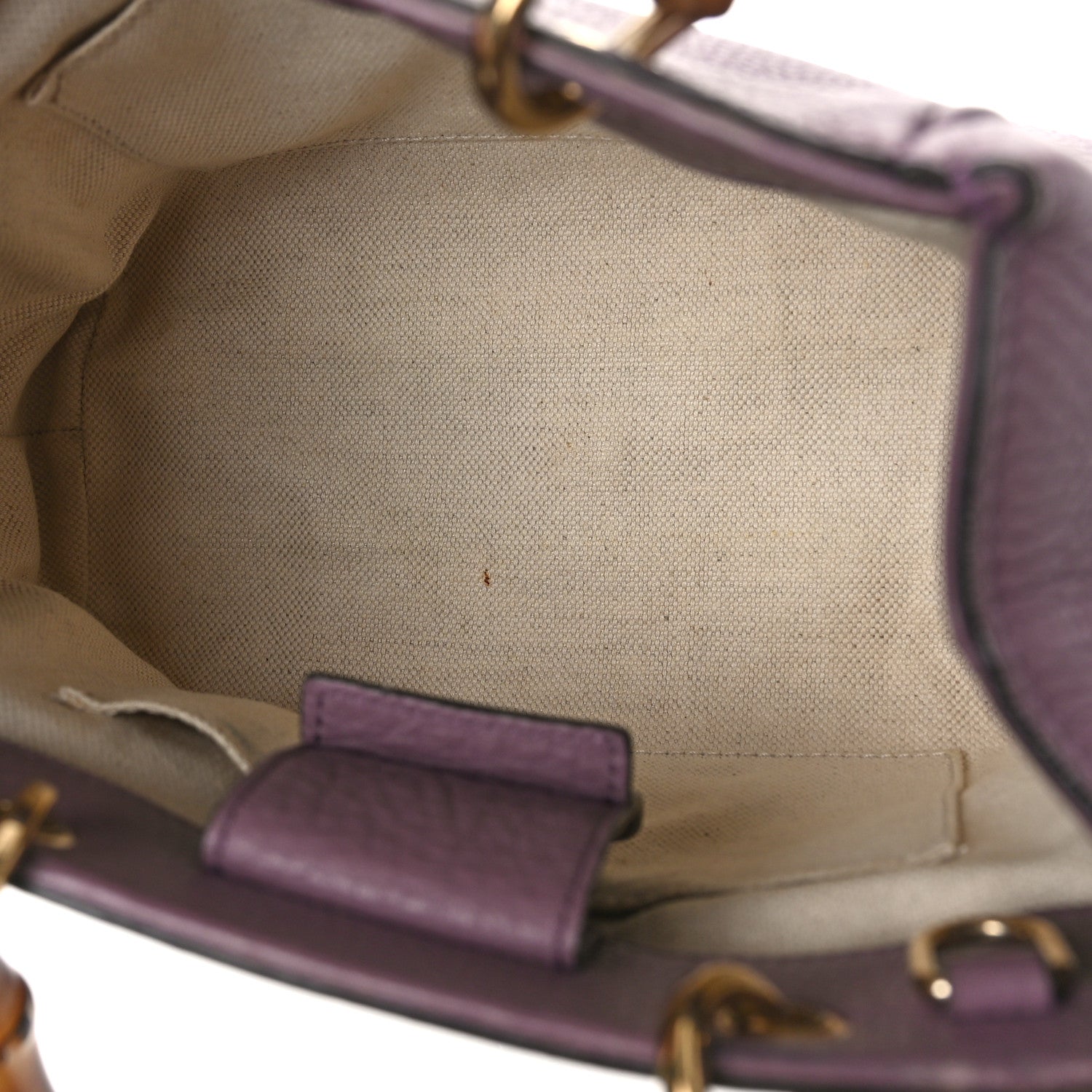 Gucci Calfskin Mini Bamboo Shopper Tote Purple 5 of 10