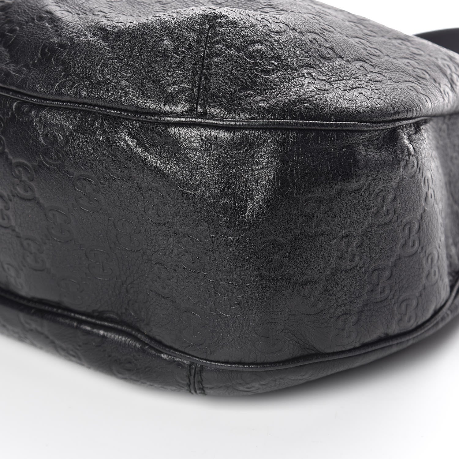 Gucci Guccissima Large New Ladies Web Hobo Black 11 of 11