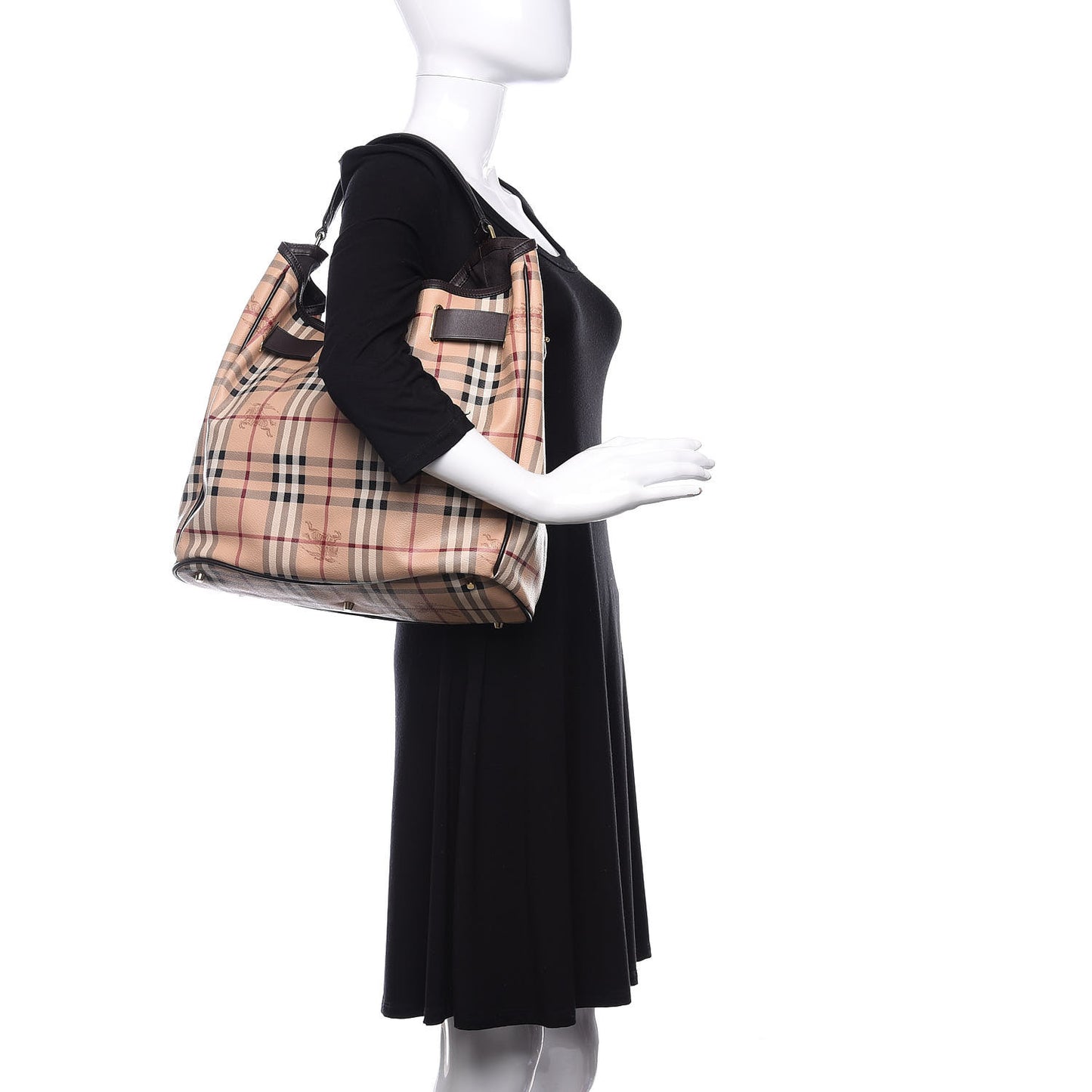 Haymarket Check Medium Walden Belted Hobo Chocolate