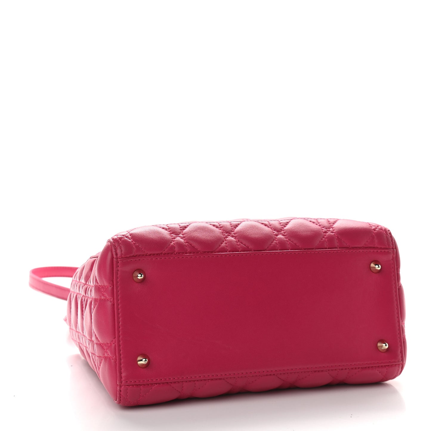 Lambskin Cannage Medium Lady Dior Fuchsia