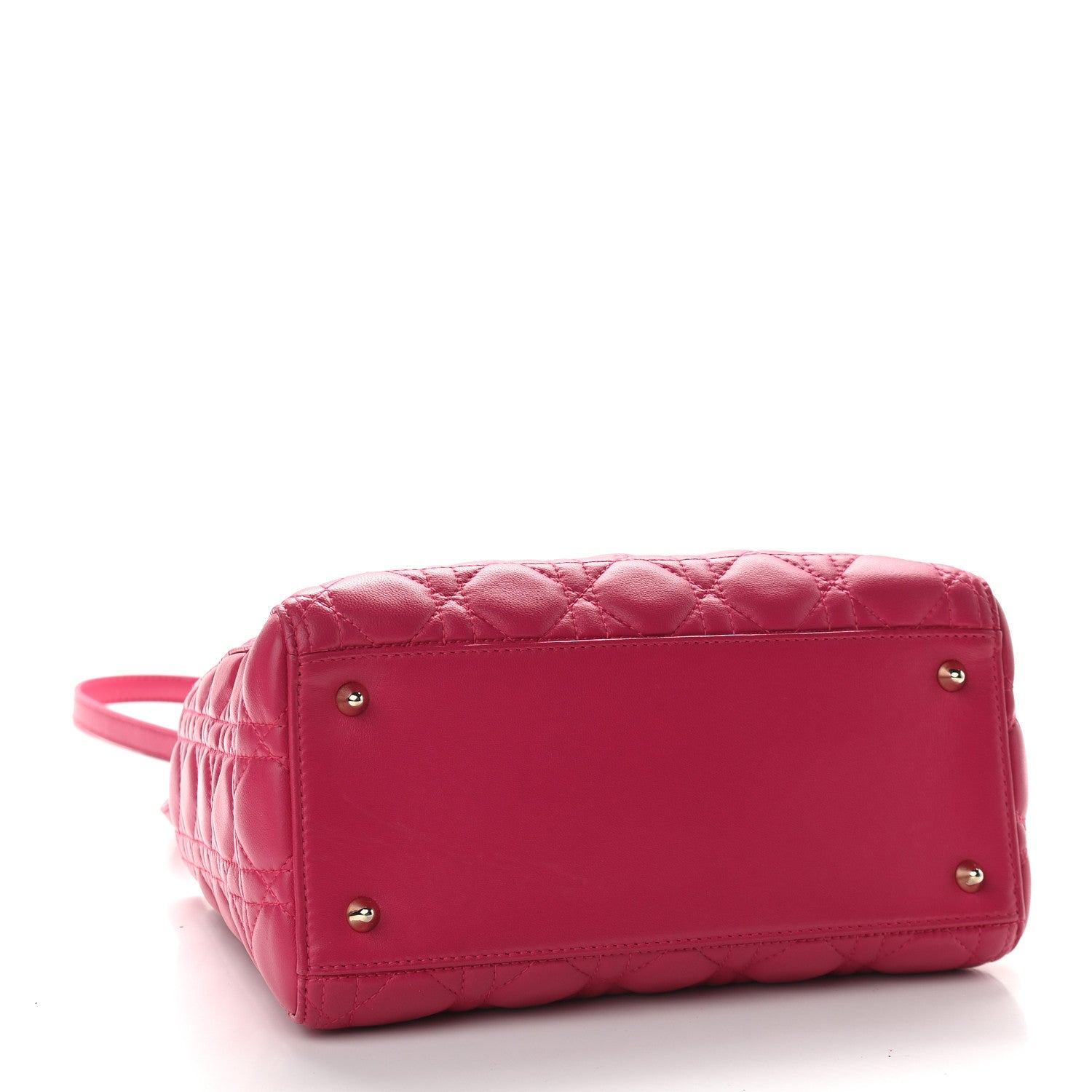 Christian Dior Lambskin Cannage Medium Lady Dior Fuchsia 4 of 9