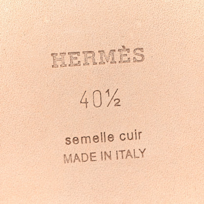 Hermes Calfskin Oran Sandals 40.5 Vert Electrique 8 of 10