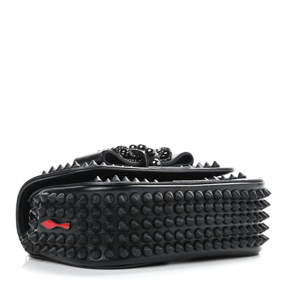 Christian Louboutin Calfskin Spikes Sweety Charity Crossbody Bag Black 3 of 9