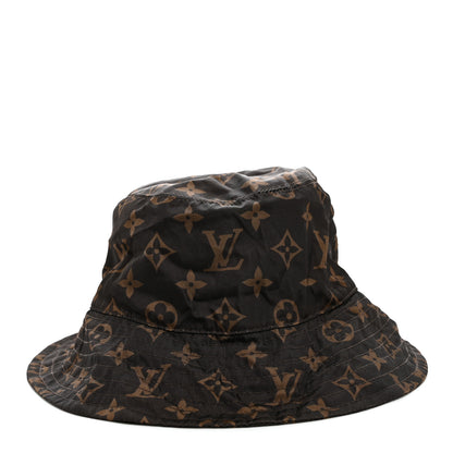 Louis Vuitton Nylon Monogram Reversible Bob Bucket Hat S Brown Black 3 of 9