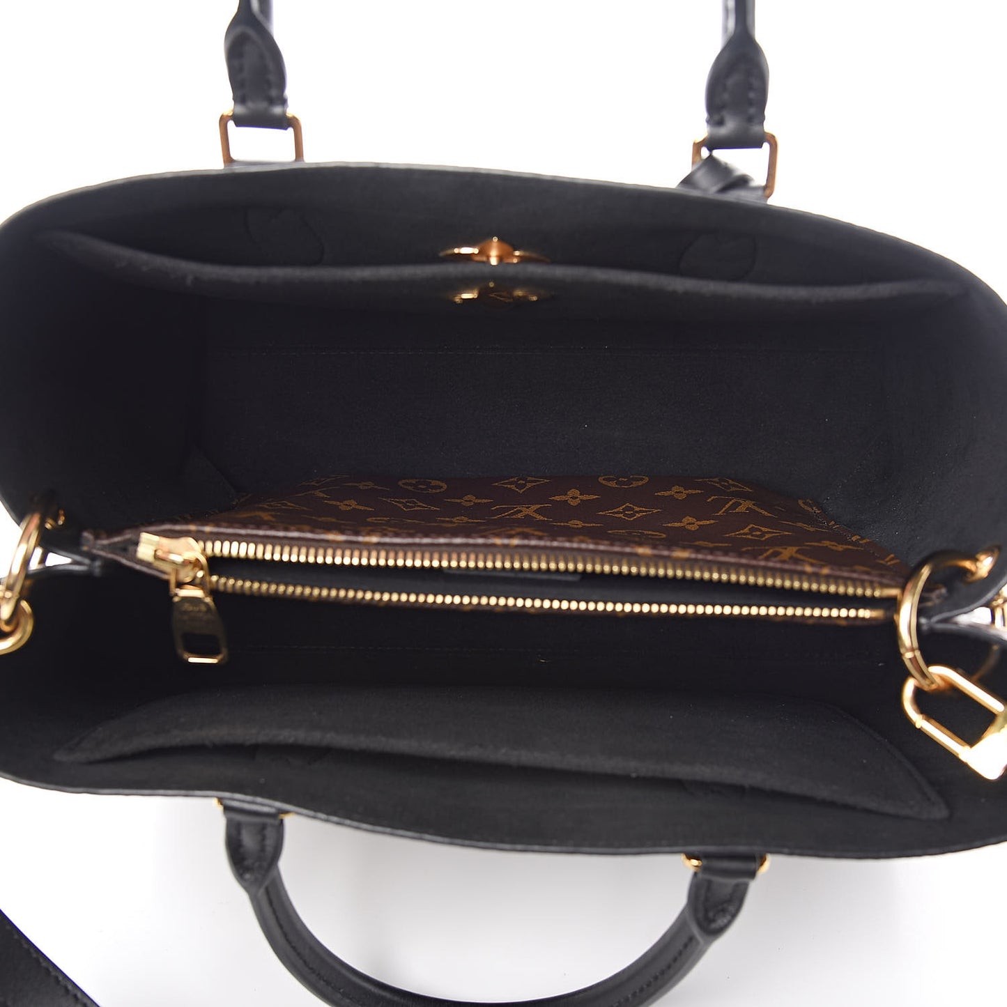 Monogram Flower Tote Black