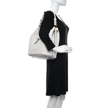 Burberry Grainy Calfskin Medium Sycamore Hobo White 2 of 21