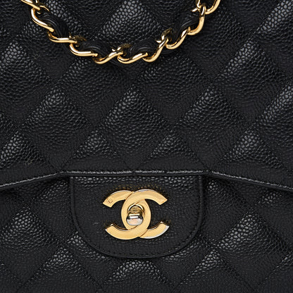 Chanel Caviar Quilted Jumbo Single Flap Black 12 of 15