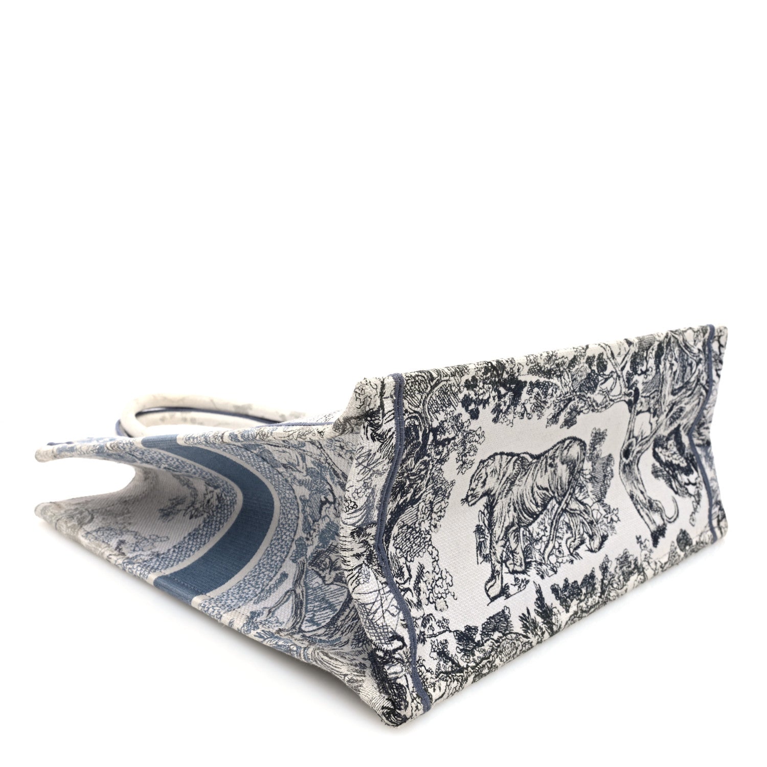 Christian Dior Gradient Canvas Embroidered Large Dioriviera Toile De Jouy Book Tote Blue 4 of 12