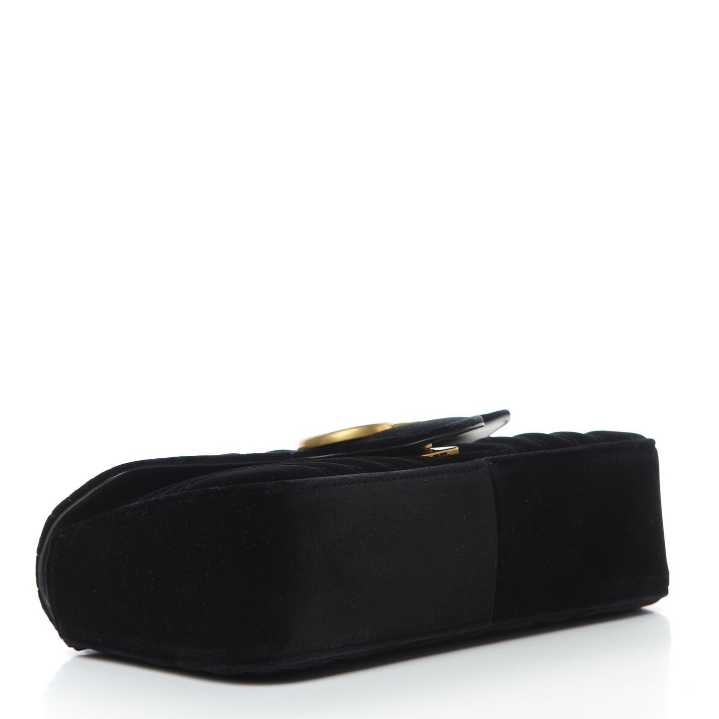 Velvet Matelasse Small GG Marmont Shoulder Bag Black