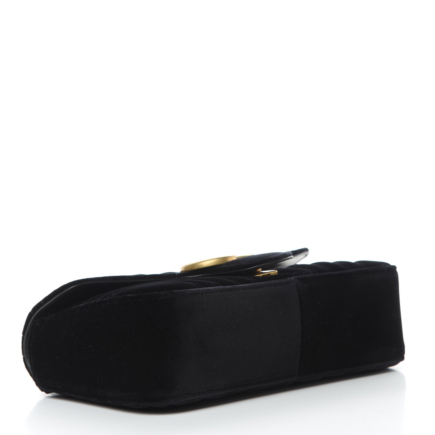 Gucci Velvet Matelasse Small GG Marmont Shoulder Bag Black 5 of 11