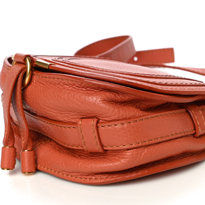 Chloe Calfskin Mini Marcie Round Crossbody Bag Whiskey 8 of 13
