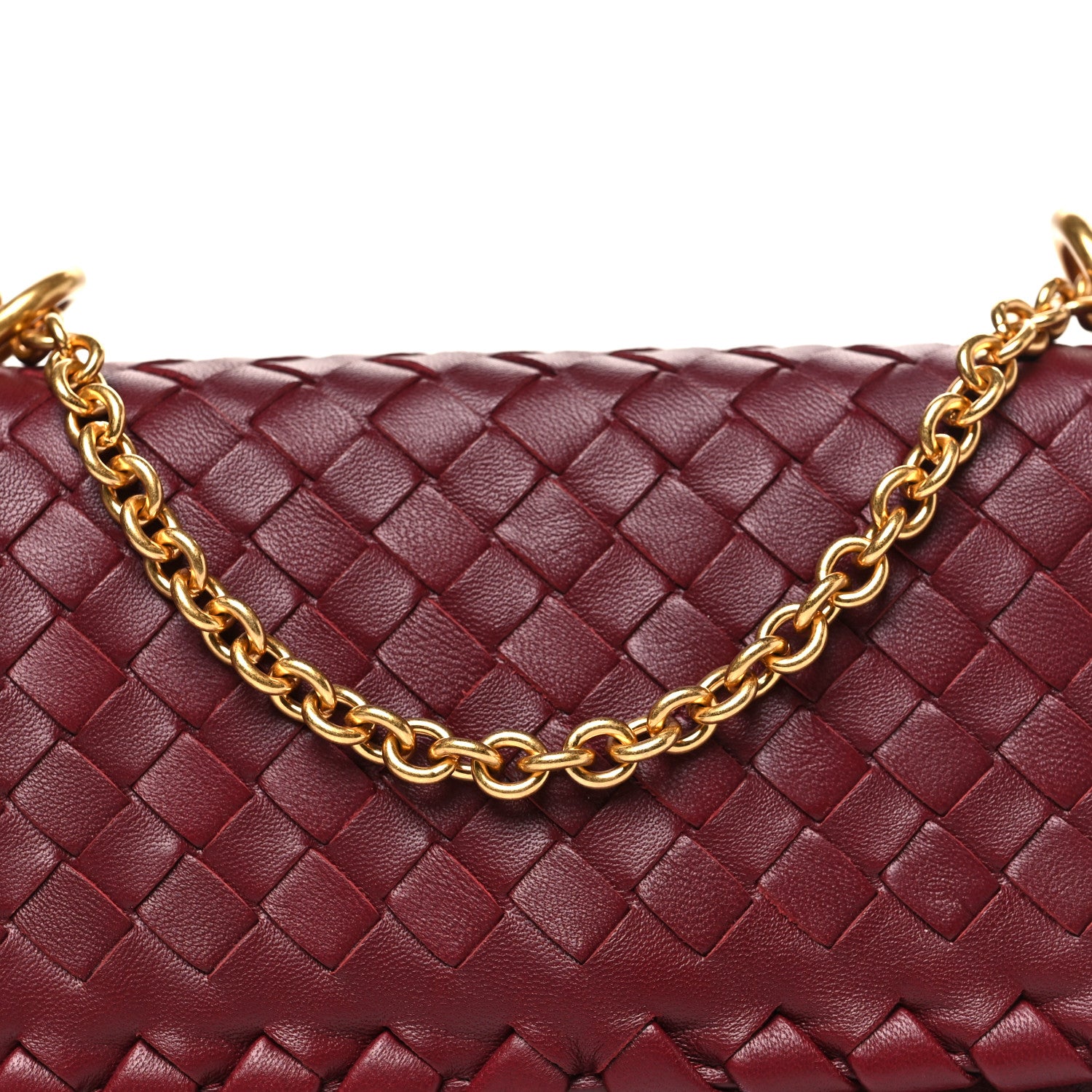 Bottega Veneta Nappa Intrecciato Baby Olimpia Shoulder Bag Bordeaux 8 of 10