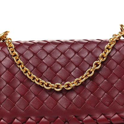 Bottega Veneta Nappa Intrecciato Baby Olimpia Shoulder Bag Bordeaux 8 of 10