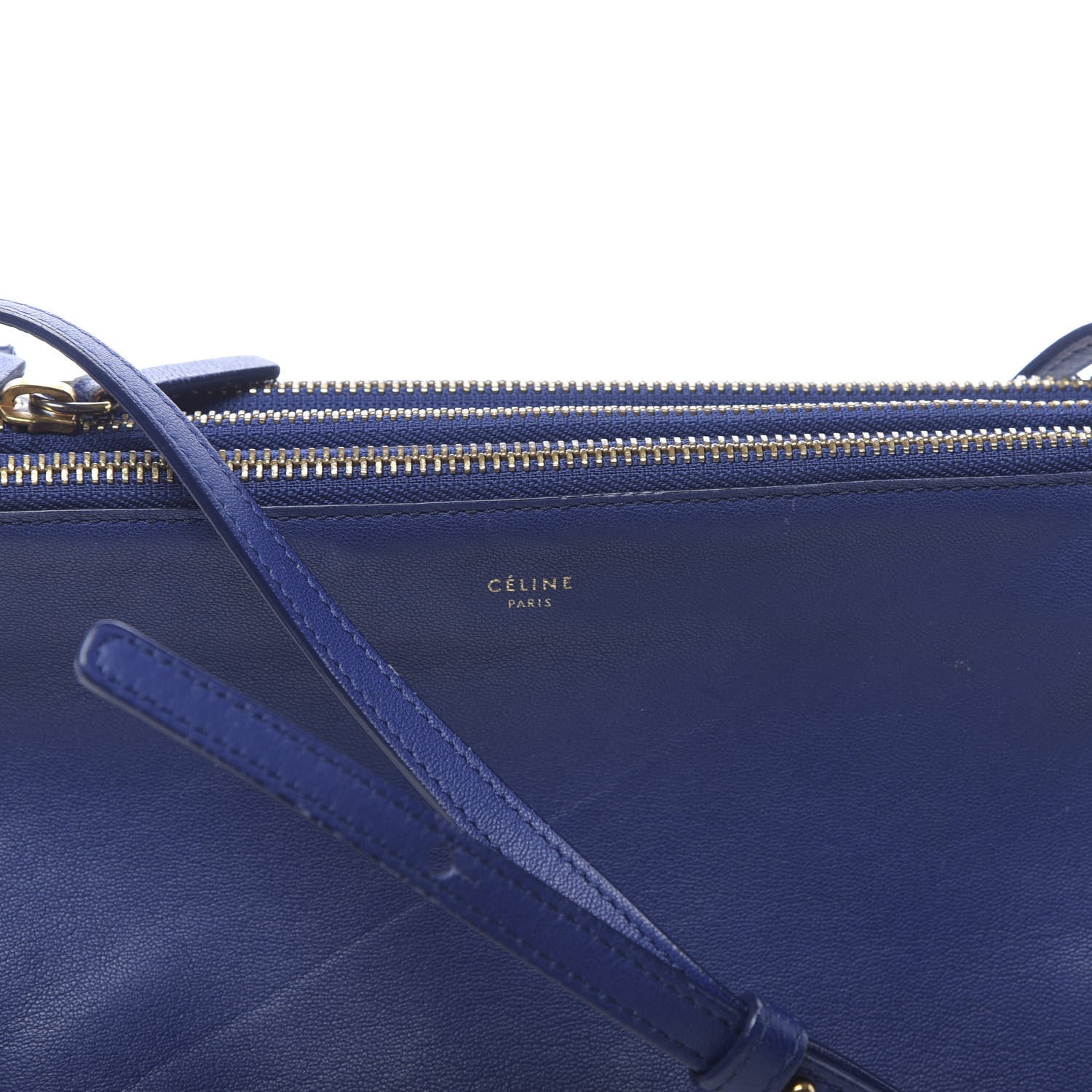 Celine Lambskin Small Trio Crossbody Bag Indigo 17 of 17