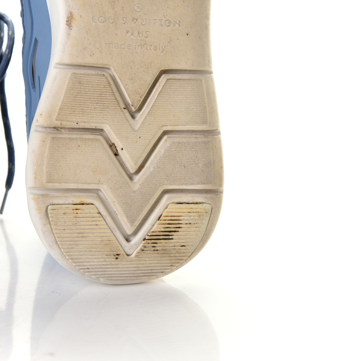 Louis Vuitton Denim Rubber Monogram Fastlane Low Sneakers 11 Navy 11 of 12