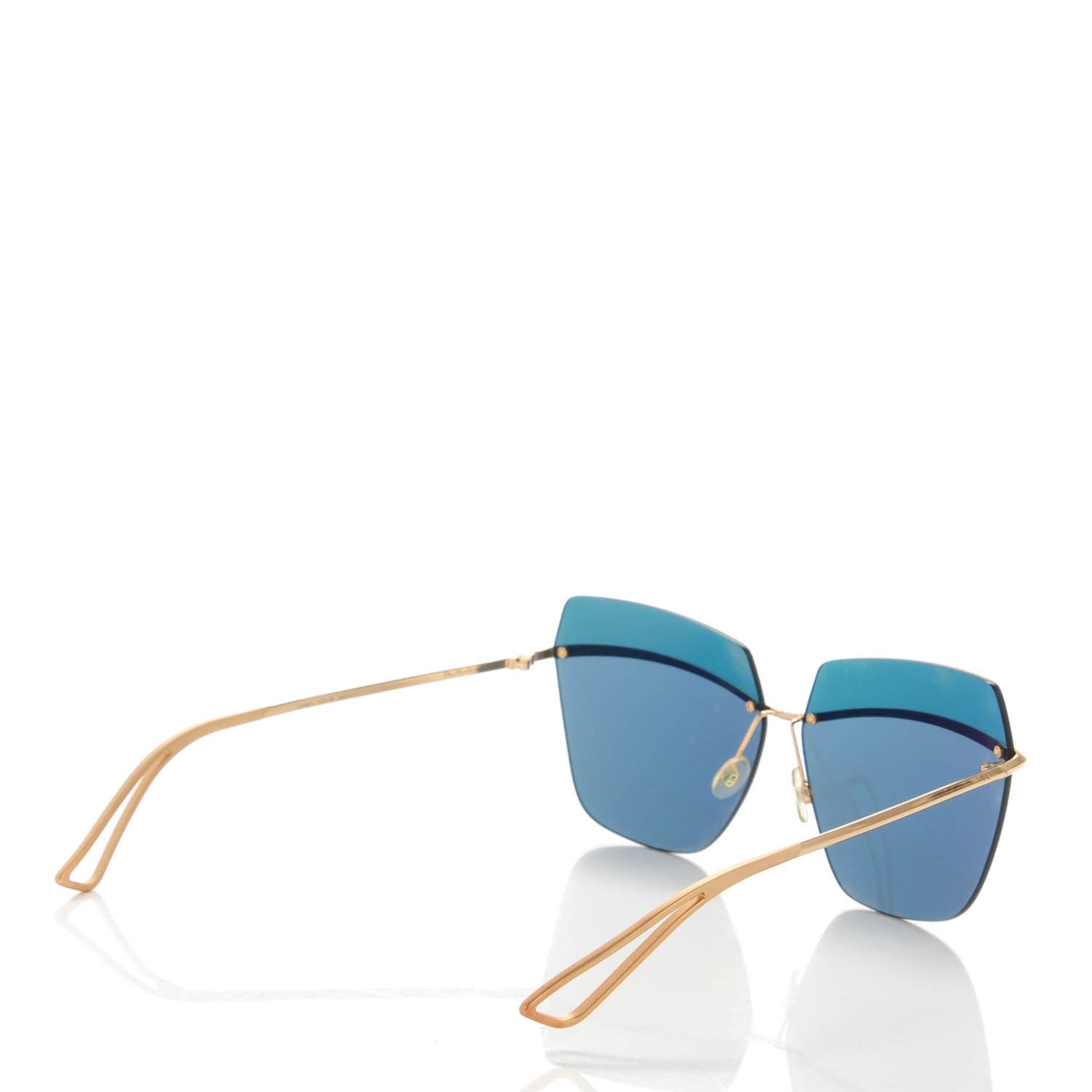 Christian Dior Metal DiorMetallic Sunglasses Orange Blue 2 of 4