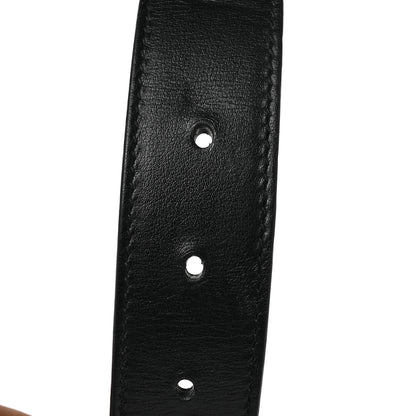 Gucci GG Supreme Monogram Matte Plutone Calfskin Double G 30mm Belt 80 32 Beige Ebony Black 4 of 4