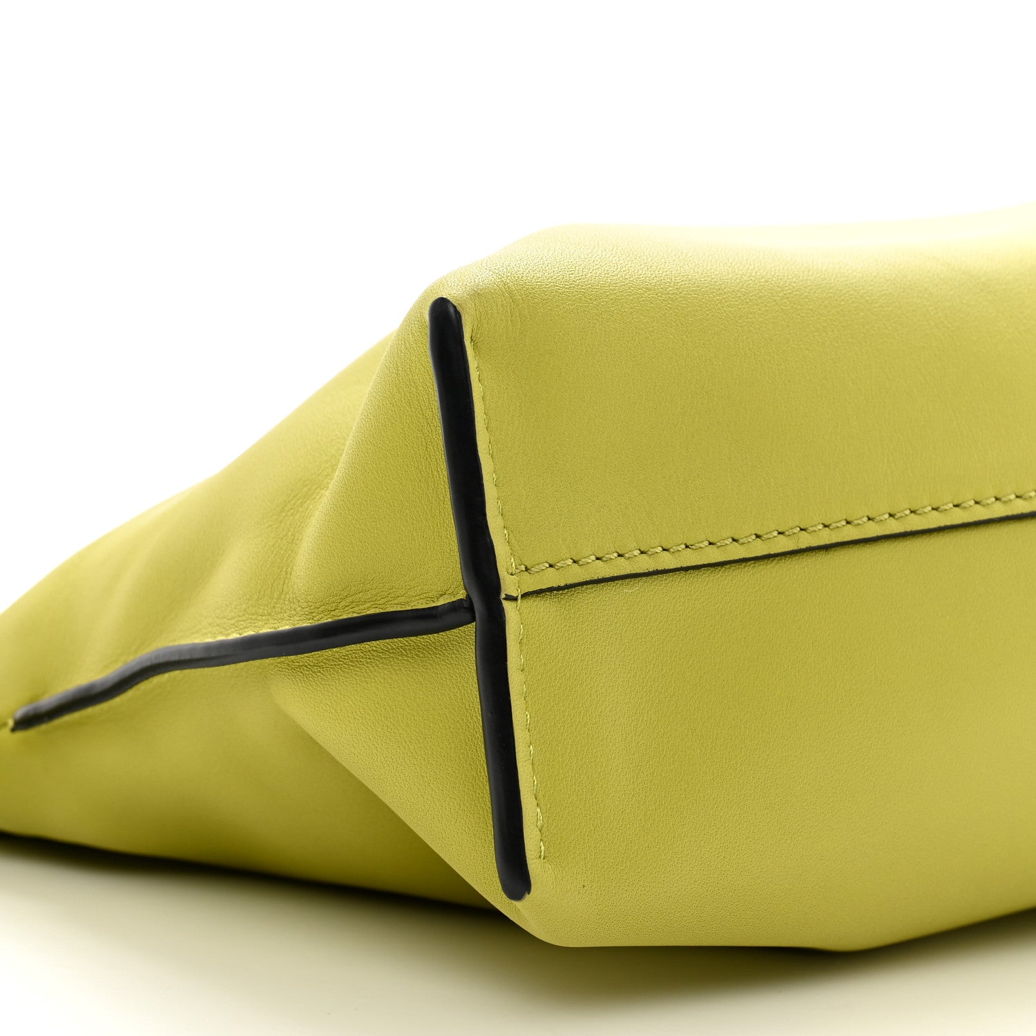 Loewe Calfskin Mini Flamenco Knot Clutch Lime Yellow 8 of 10