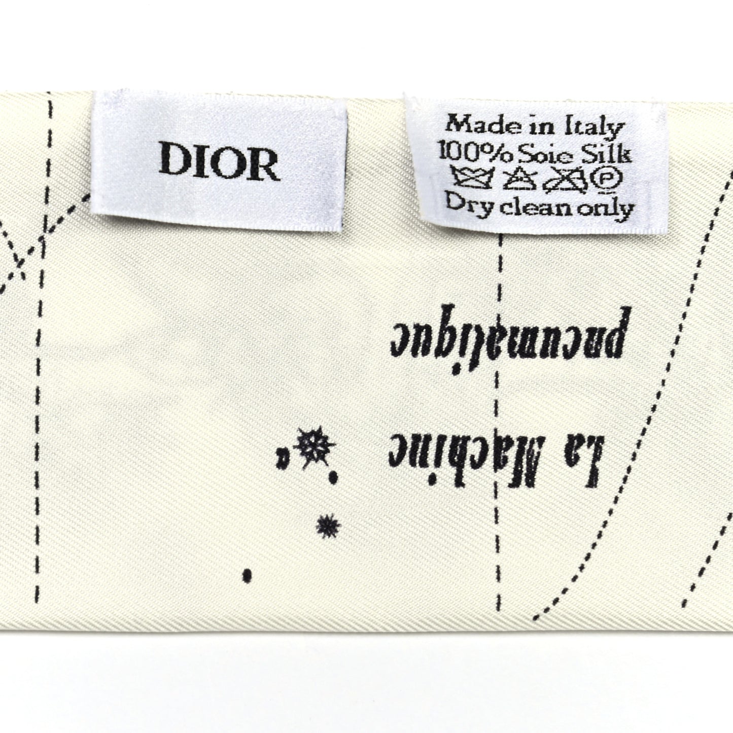 Silk Zodiac Mitzah Scarf White Black