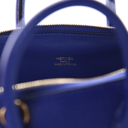 Hermes Chevre Mysore Mini 1923 Bolide Bleu Electrique 8 of 10