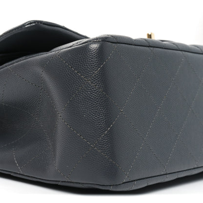 Chanel Caviar Quilted Jumbo Double Flap Dark Grey 9 of 11