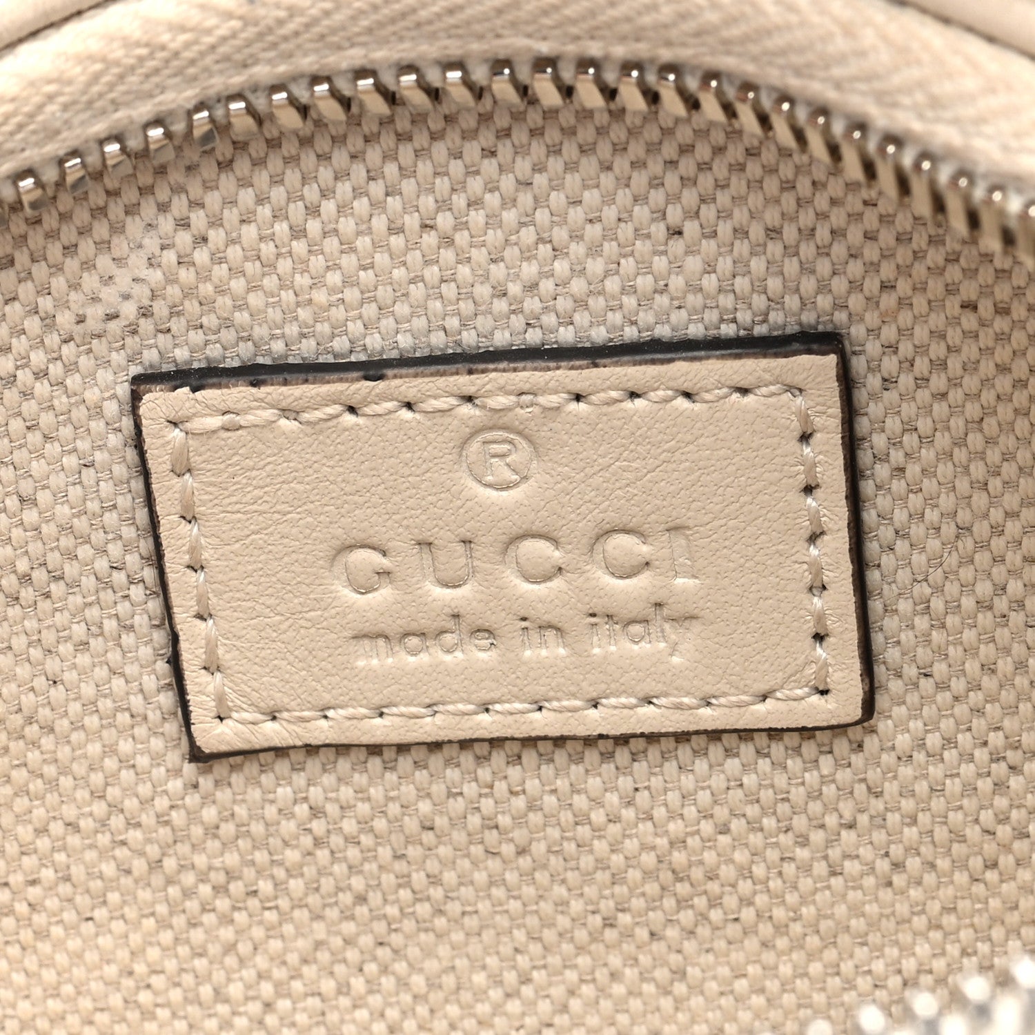 Gucci Calfskin GG Tennis Embossed Belt Bag Mystic White 6 of 10