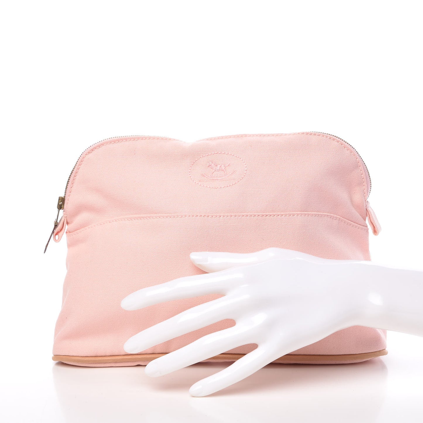Cotton Canvas Bolide Travel Cosmetic Pouch MM Pink