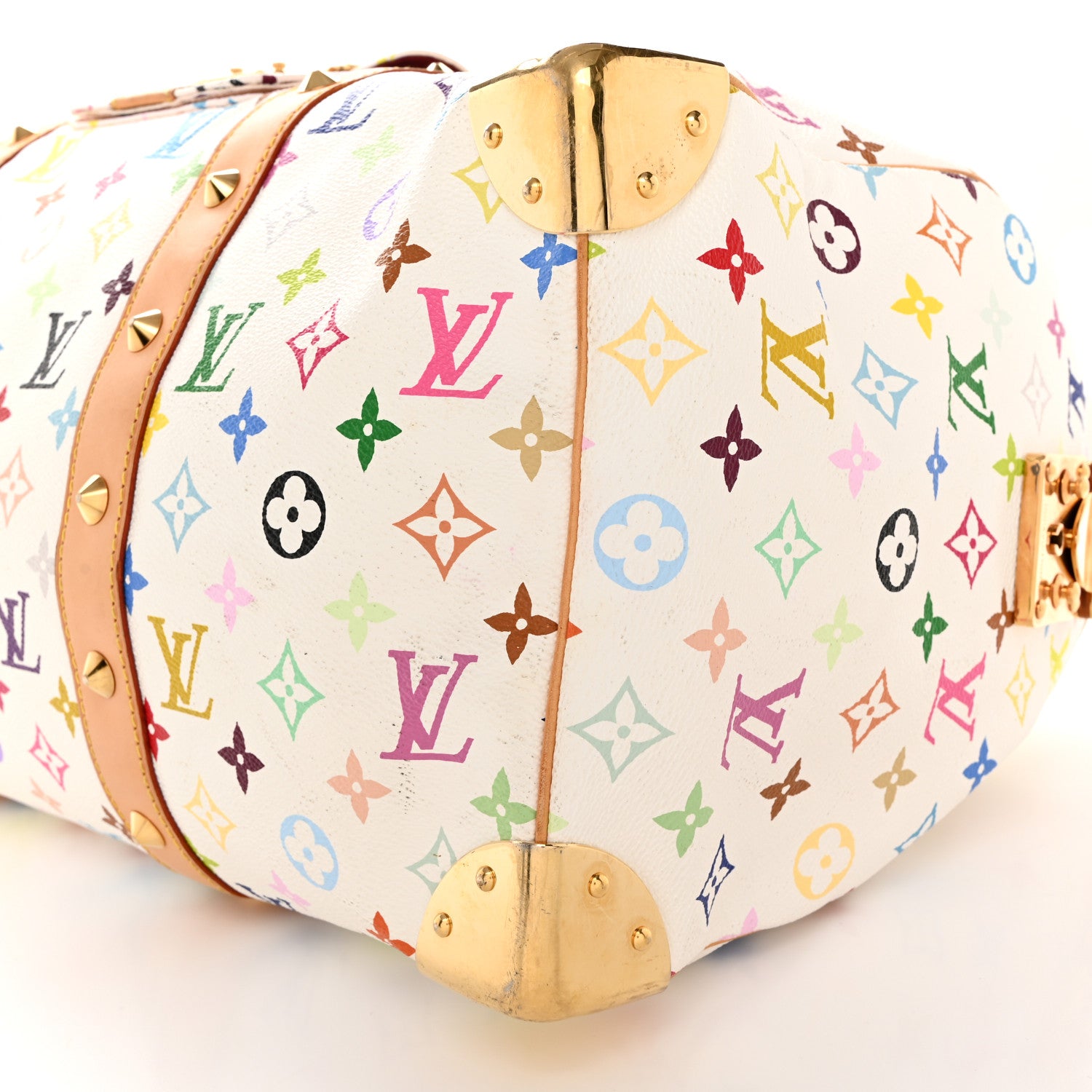 Louis Vuitton Monogram Multicolor Keepall 45 White 8 of 17