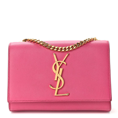 Saint Laurent Grain De Poudre Small Monogram Kate Satchel Bubblegum 1 of 12