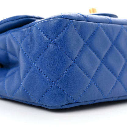 Chanel Lambskin Quilted Mini Pearl Crush Flap Blue 9 of 11