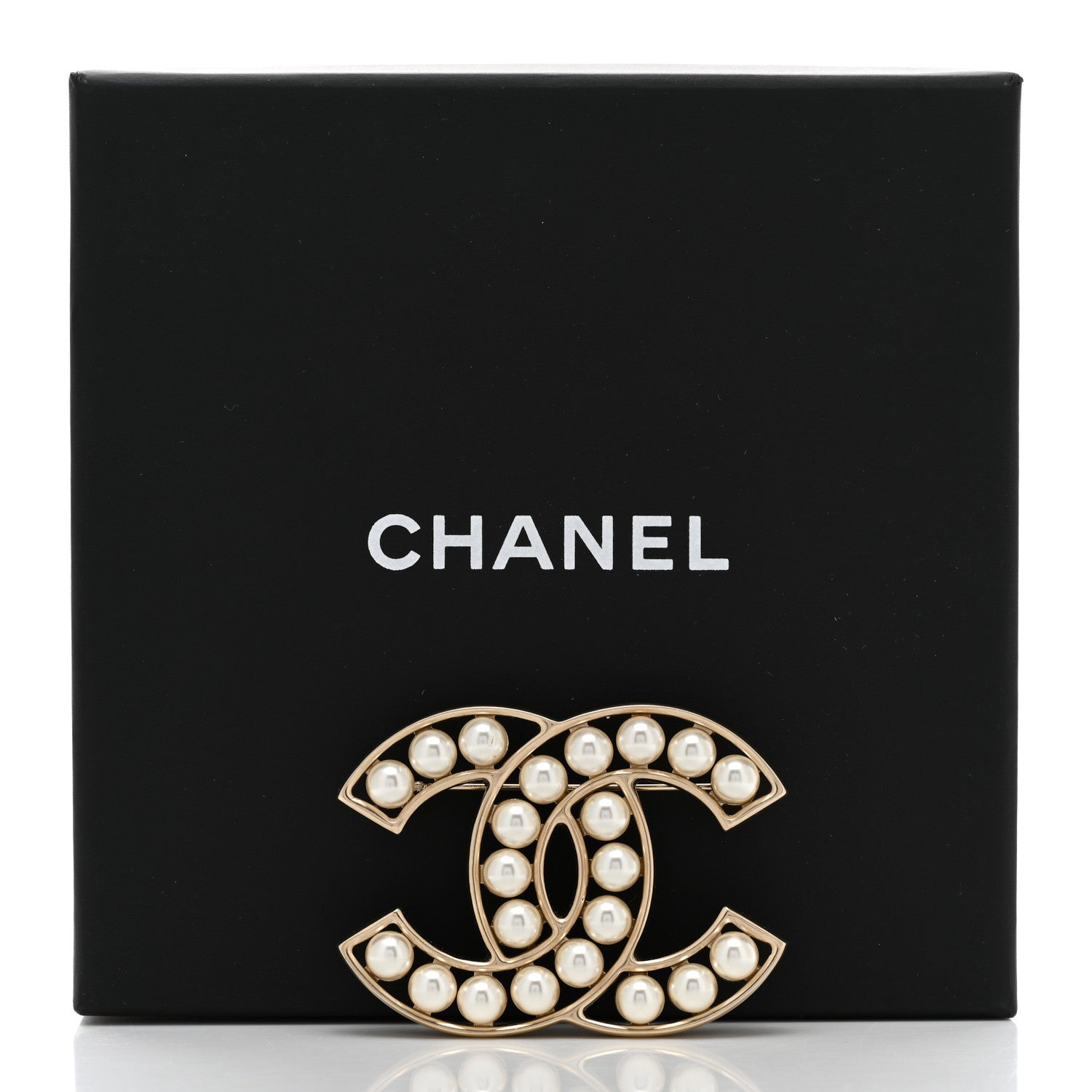 Chanel Pearl CC Brooch Light Gold 5 of 5