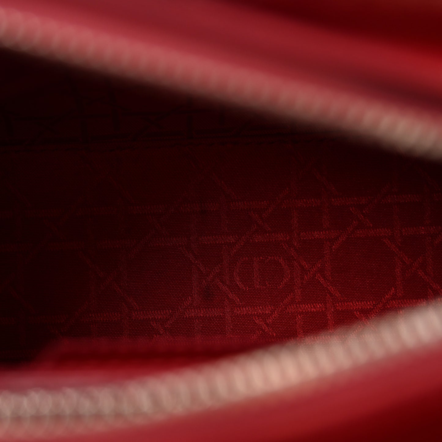 Patent Cannage Medium Lady Dior Red