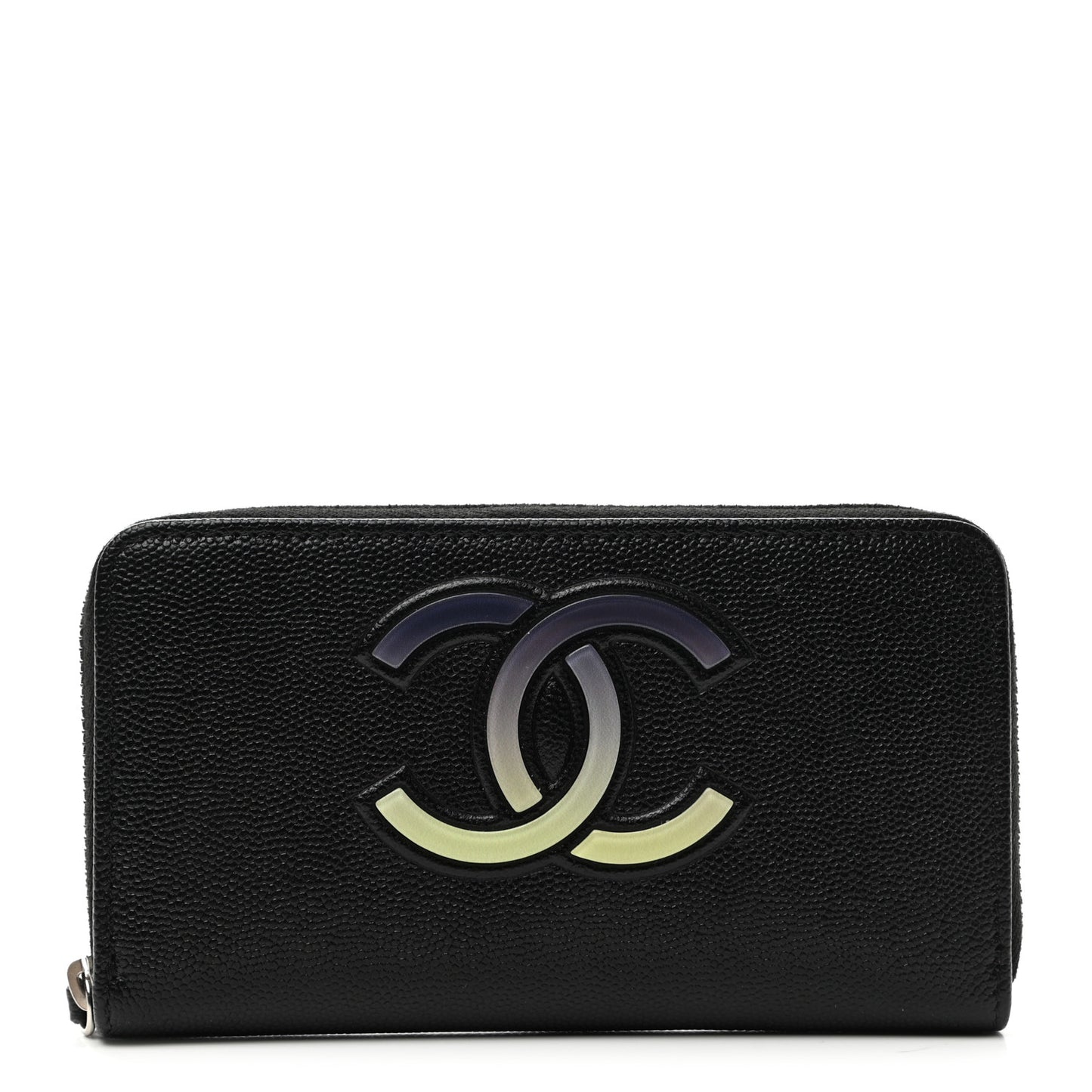 Caviar CC Small Zip Around Wallet Black Blue Green