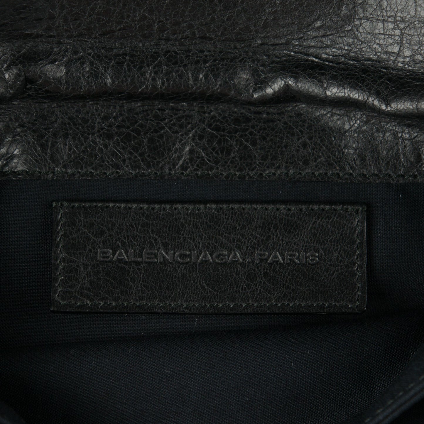 Agneau Giant 21 Silver Hardware Envelope Clutch Black