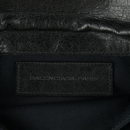 Balenciaga Agneau Giant 21 Silver Hardware Envelope Clutch Black 6 of 8