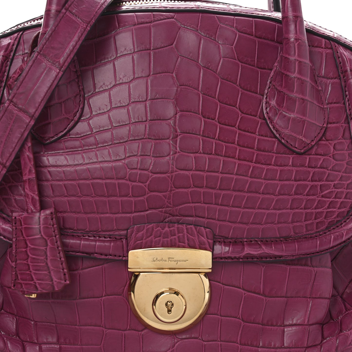 Alligator Fiamma Bag Pink