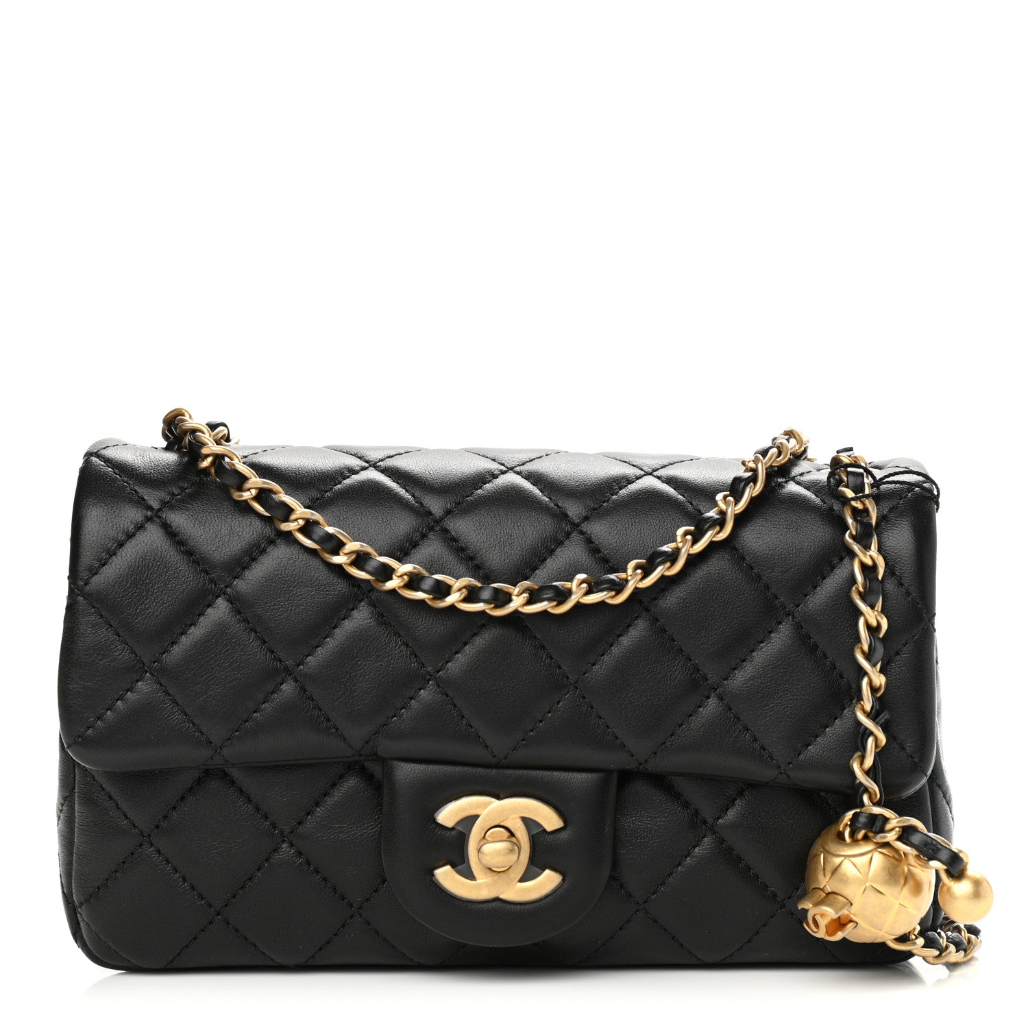 Chanel Lambskin Quilted Mini Rectangular Pearl Crush Flap Black 1 of 10