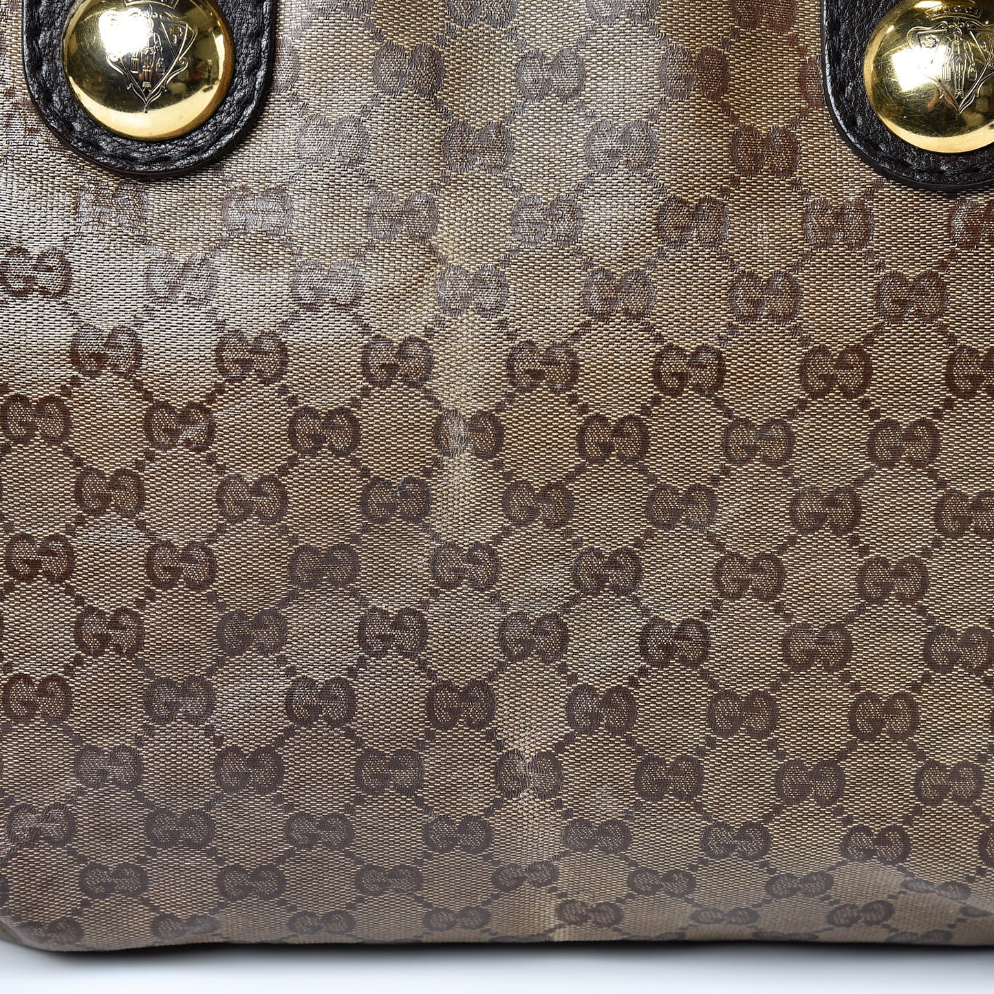Crystal Monogram Small Babouska Tote Dark Brown
