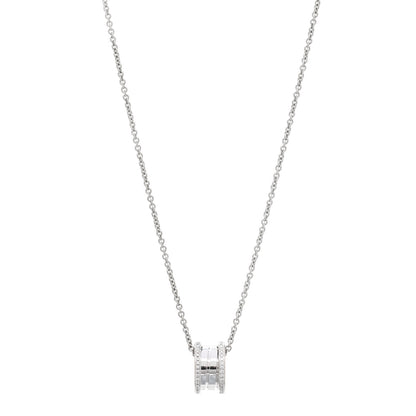 Bulgari 18K White Gold Diamond B.Zero1 Pendant Necklace 1 of 6