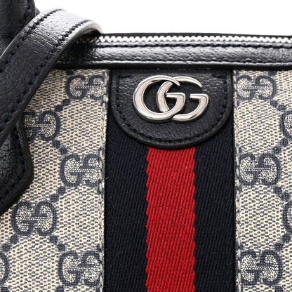 Gucci GG Supreme Monogram Web Small Ophidia Top Handle Bag Beige Blue 8 of 10