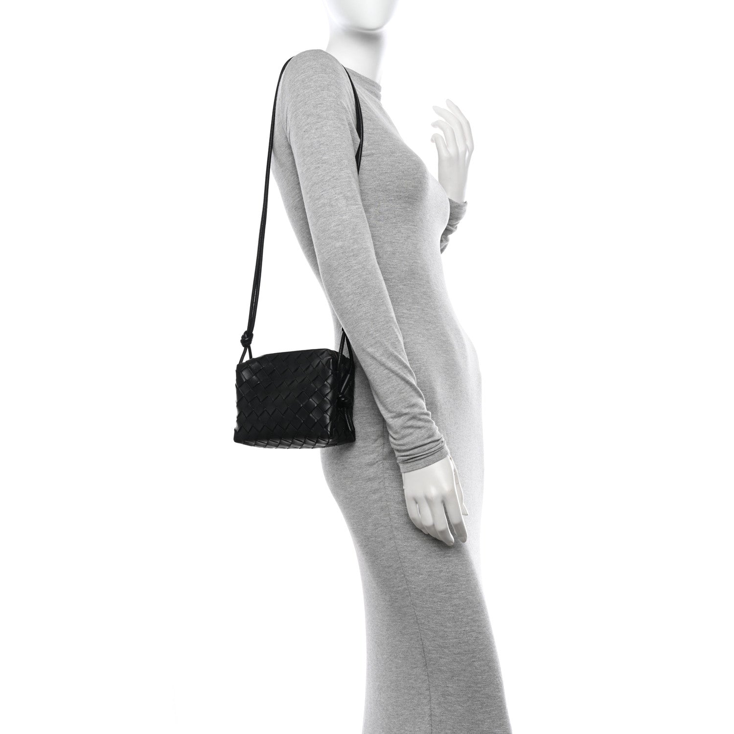 Bottega Veneta Nappa Intrecciato Mini Loop Camera Bag Black 2 of 9