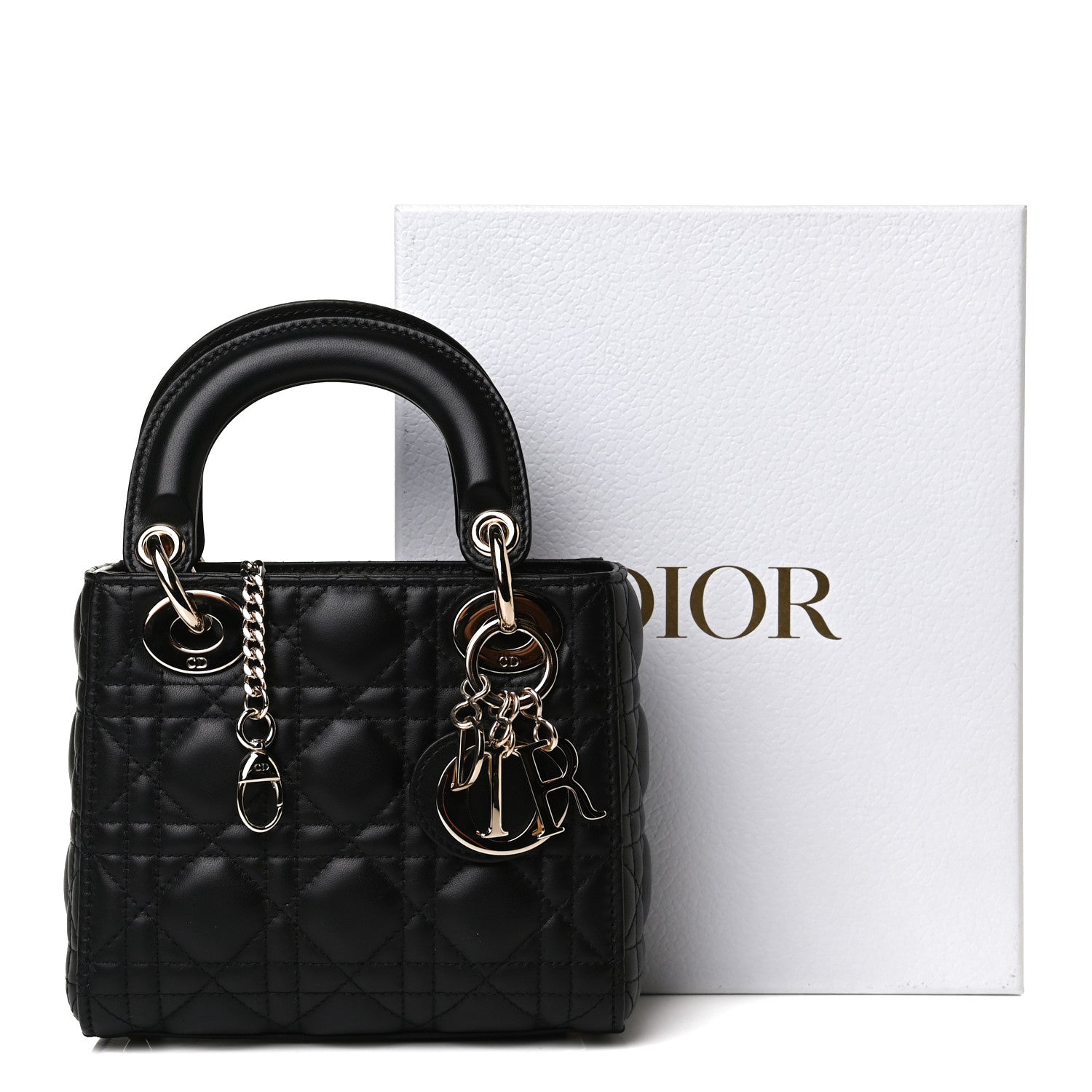 Christian Dior Lambskin Cannage Mini Lady Dior Black 14 of 14